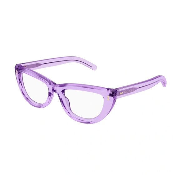 NEW GUCCI CAT EYE EYEGLASSES GUCCI GG1521O 004 VIOLET CLEAR EYEWEAR - Picture 1 of 3